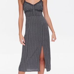 NWT Midi Black Dress with Slit